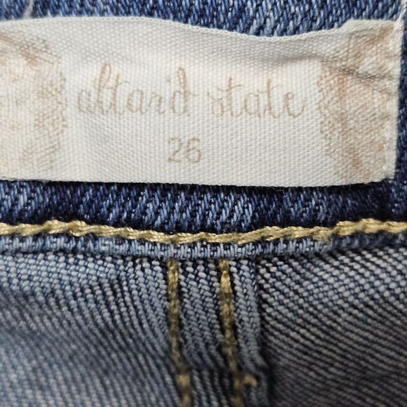Altar'd State Skinny Jeans Women's 26 (29x27) Blue Mid-Rise Distressed Stretch - Picture 2 of 10